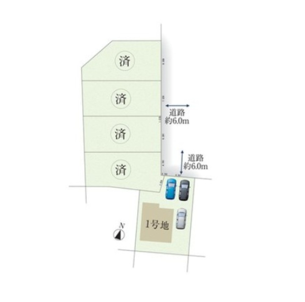 尾張旭市印場元町五丁目　全5棟　1号地 画像1