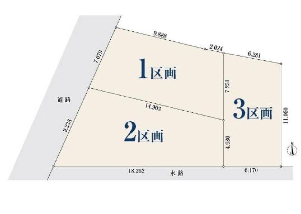 名古屋市昭和区宮東町　全3区画　2区画 画像1