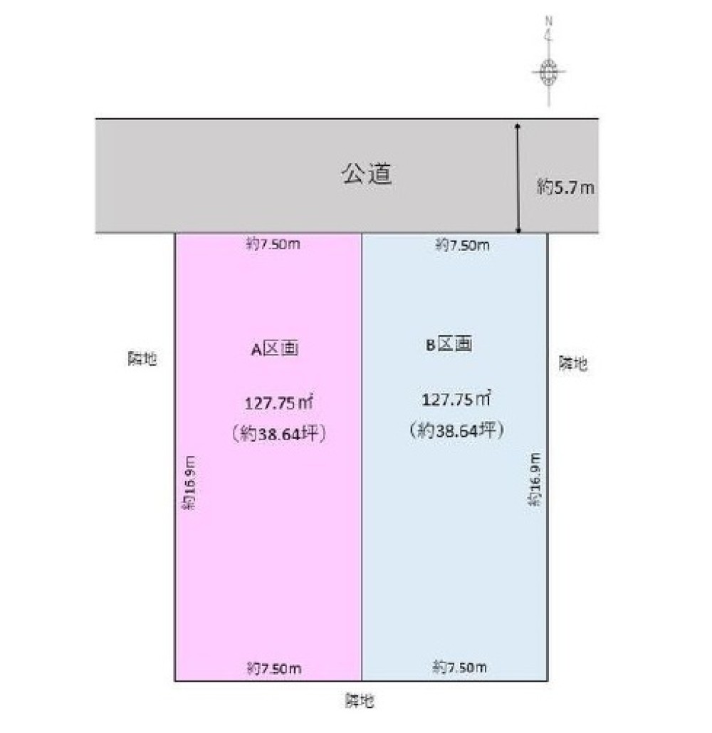 一宮市今伊勢町　全2区画　B区画 画像1