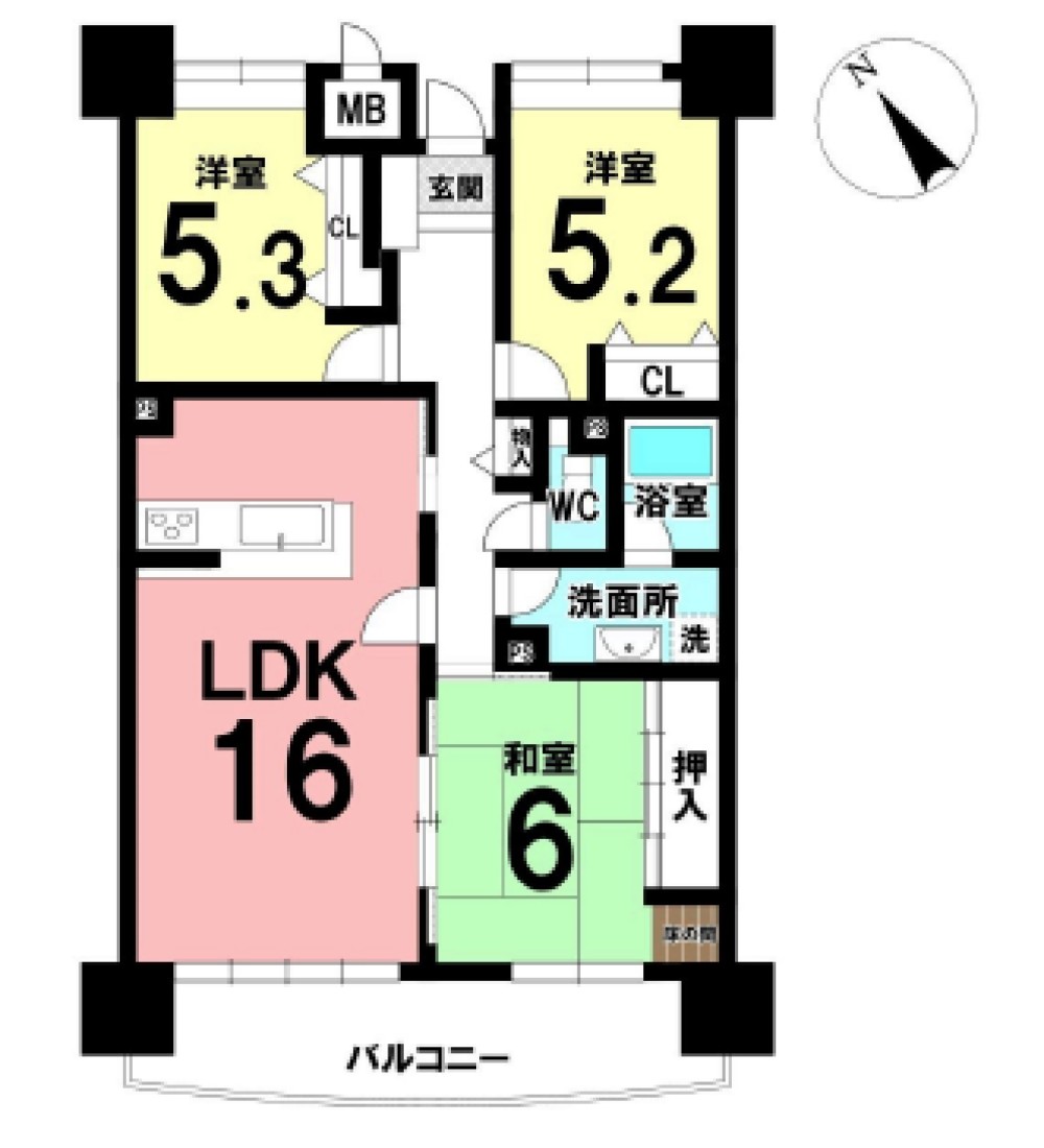 中央マンション上地　B棟 画像1