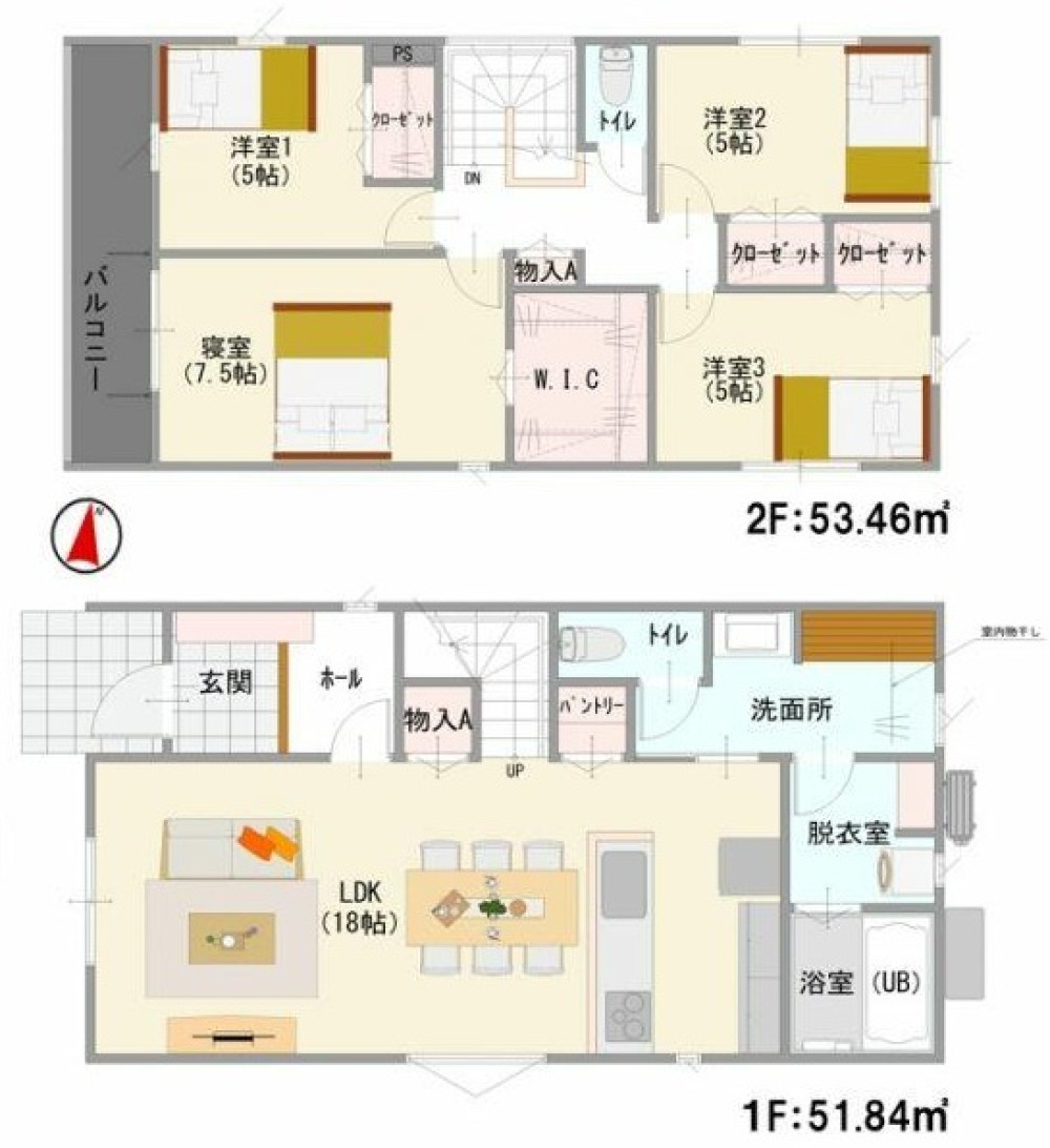 一宮市伝法寺　第三　全4棟　1号棟 画像2