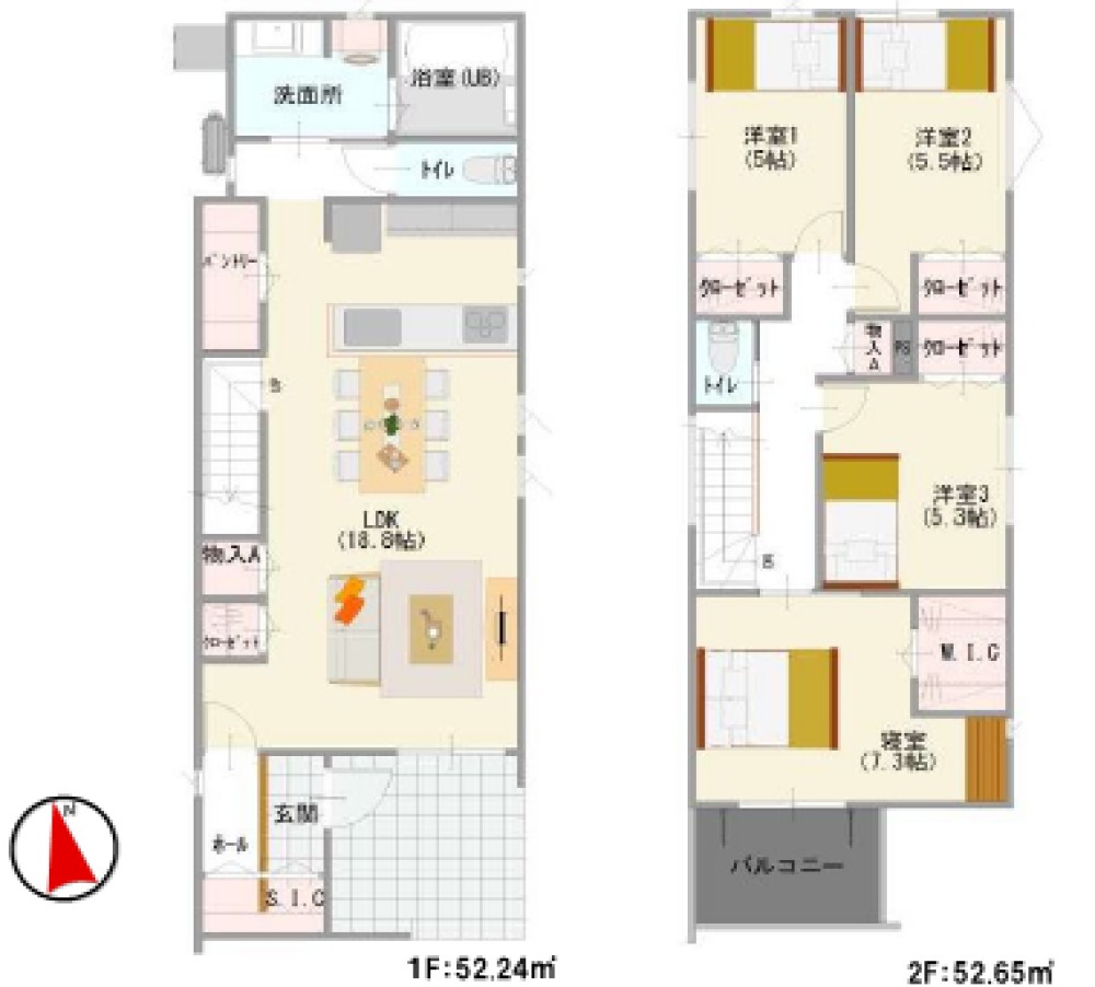 岡崎市錦町　全3棟　2号棟 画像2