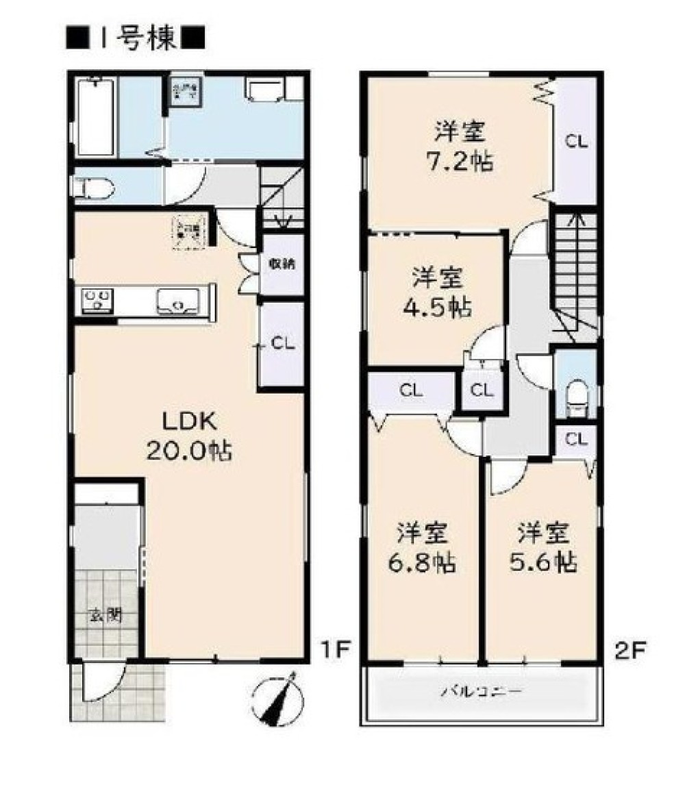 春日井市月見町　全2棟　1号棟 画像1