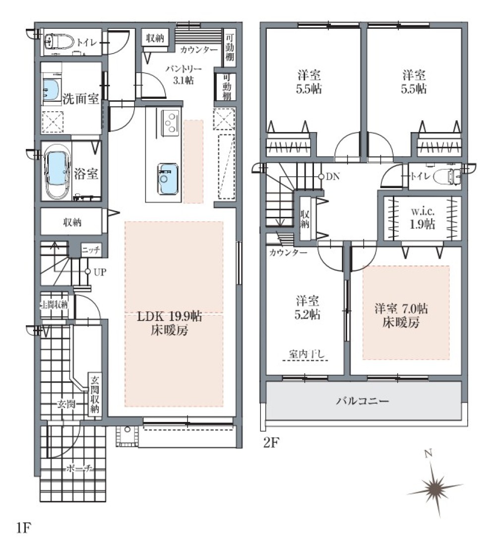 春日井市白山町　全3棟　2号棟 画像2