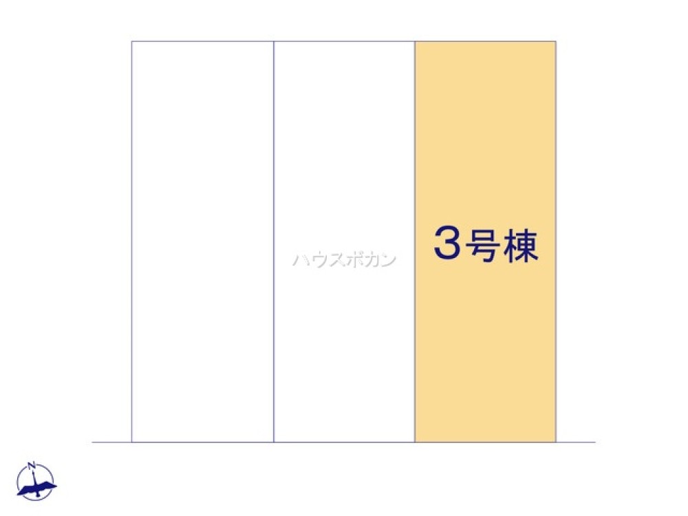 全3棟の分譲地、3号棟の区画図です◎
