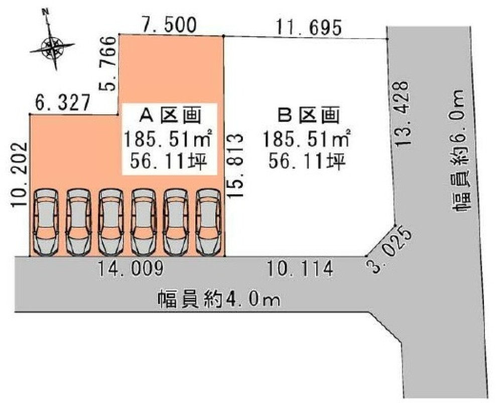 岐阜市東島五丁目　全2区画　A区画 画像1
