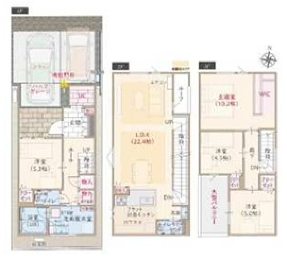 名古屋市中村区北畑町　全3棟　2号棟 画像2