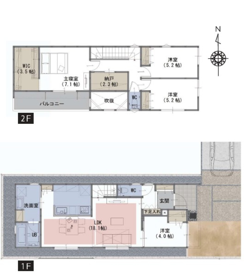 春日井市不二ガ丘2期　全3棟　C号棟 画像2