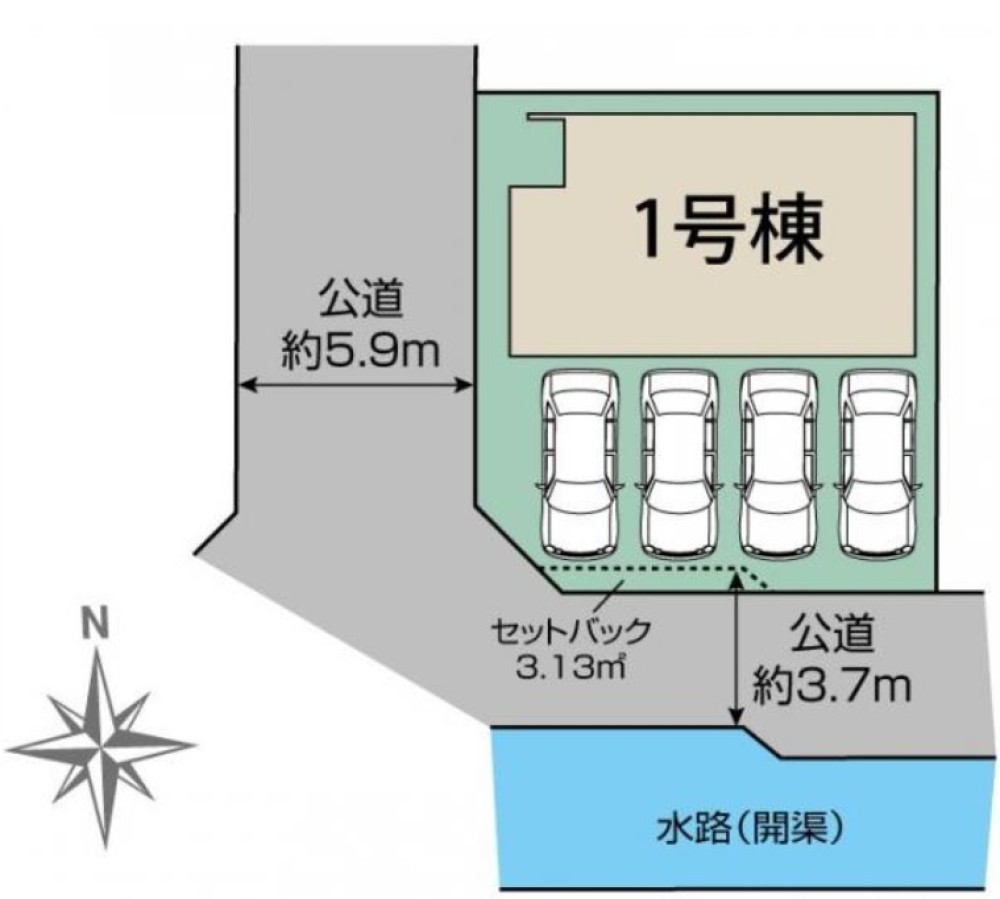一宮市北方町　全1棟　1号棟 画像1