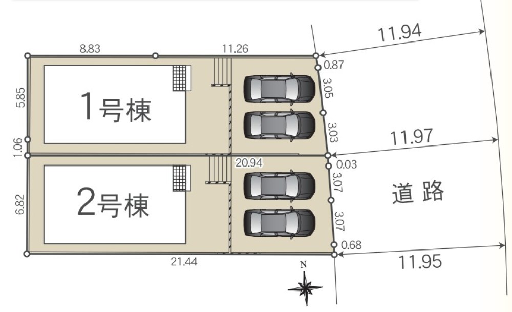 春日井市中央台六丁目　全2棟　2号棟 画像1