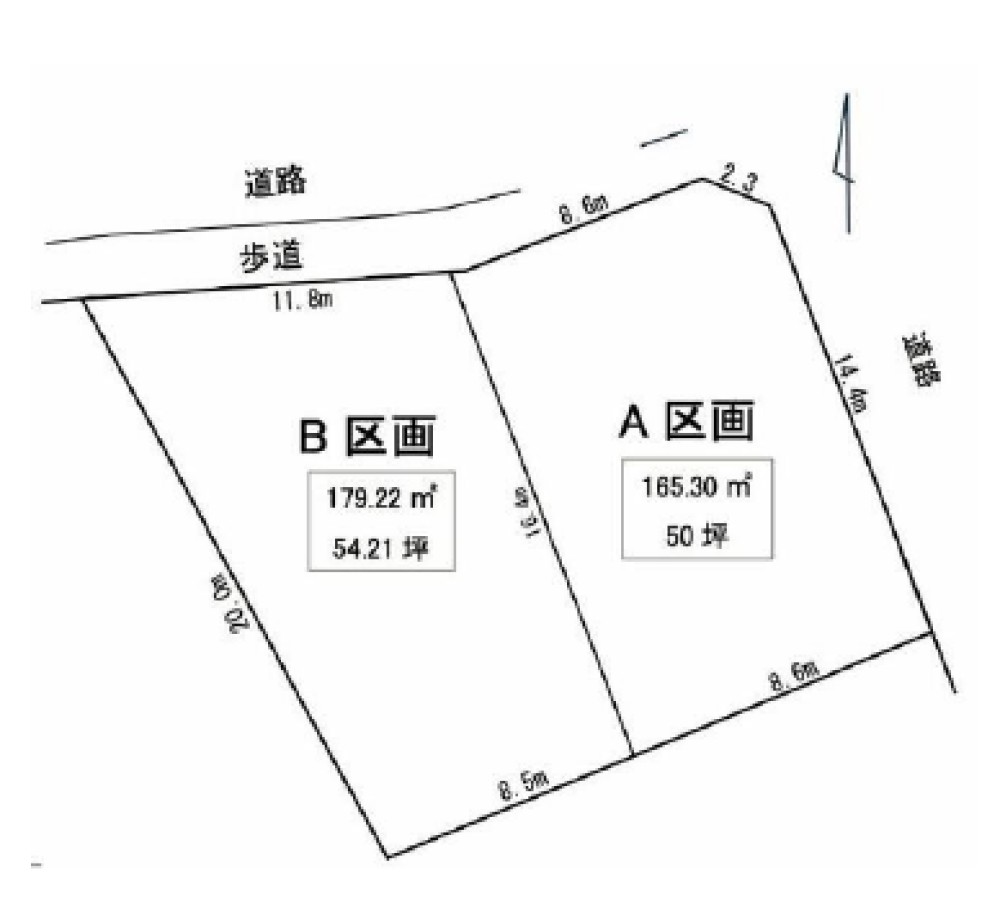 岡崎市中島町　全2区画　A区画 画像1