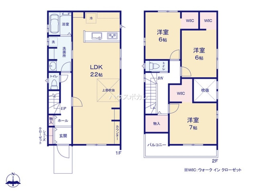 全居室6帖以上のゆったり設計。