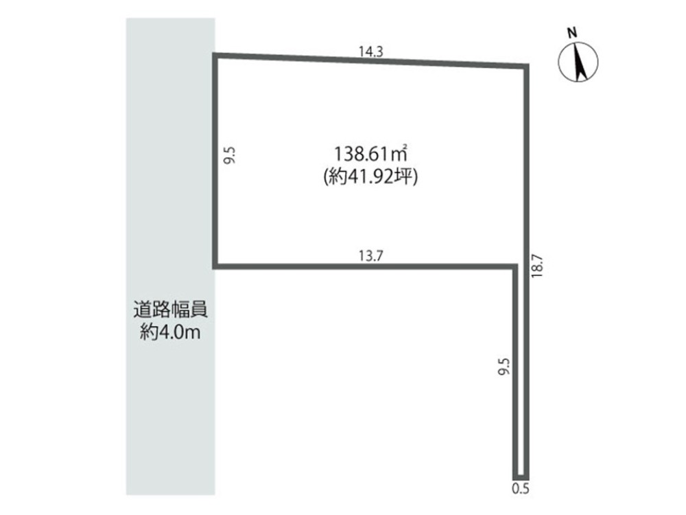 前面道路約4.0m！