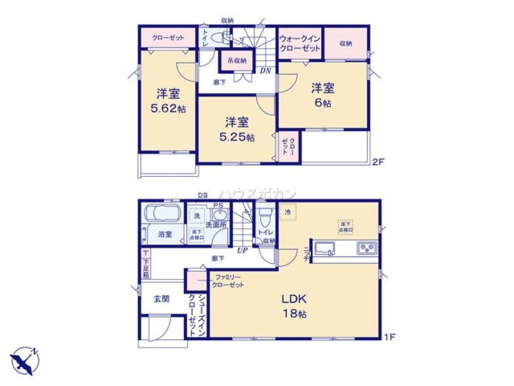 LDK18帖！収納充実の3LDK+S◎