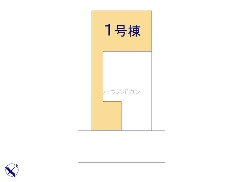 1号棟の区画図。土地面積約41.6坪！