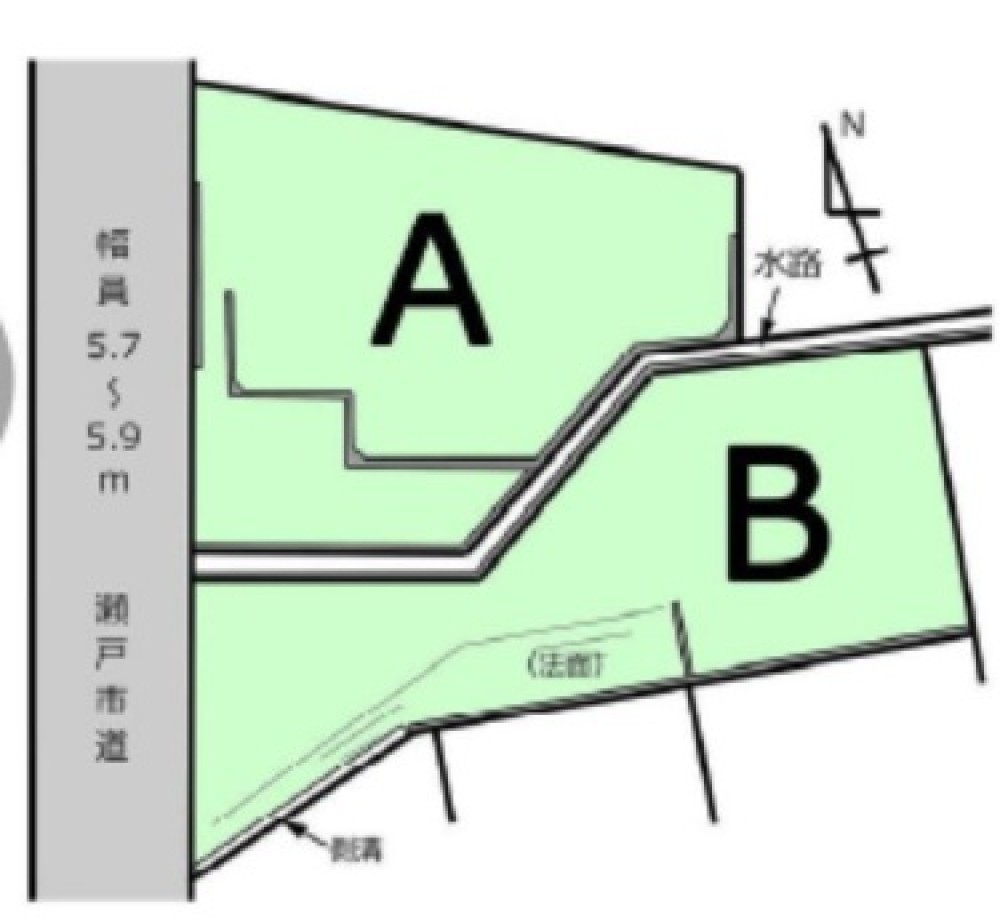 瀬戸市水北町　全2区画　B区画 画像1