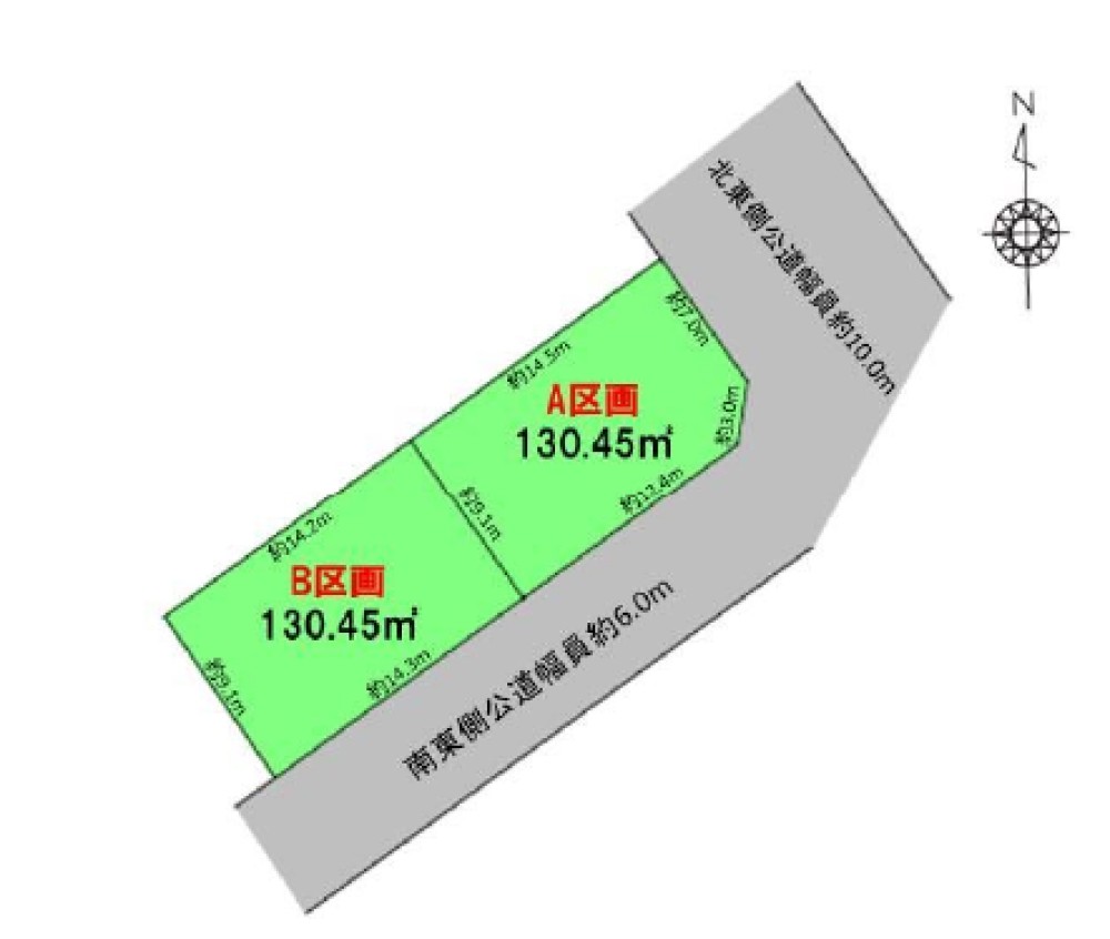 岡崎市中島西町　全2区画　B区画 画像1