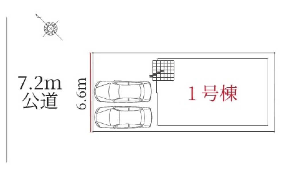 間口約6.6m！2台駐車スペース確保◎
