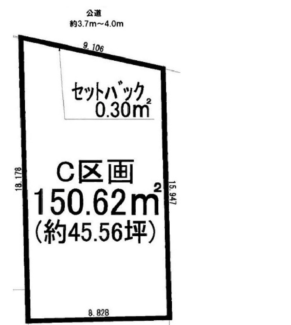 一宮市今伊勢町　全4区画　C区画 画像1