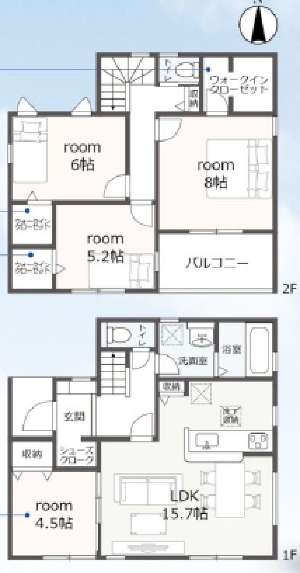 西尾市山下町　全2棟　1号棟 画像1