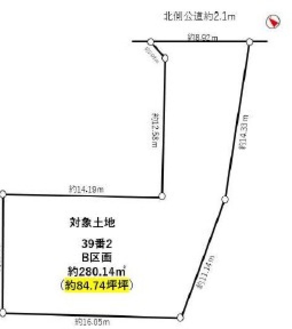 岡崎市北野町　全2区画　B区画 画像1