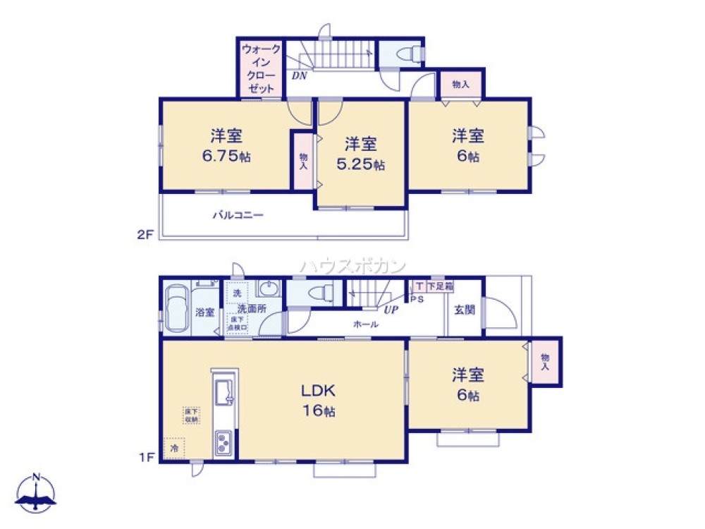 LDK16帖＋全居室収納付きの4LDK！