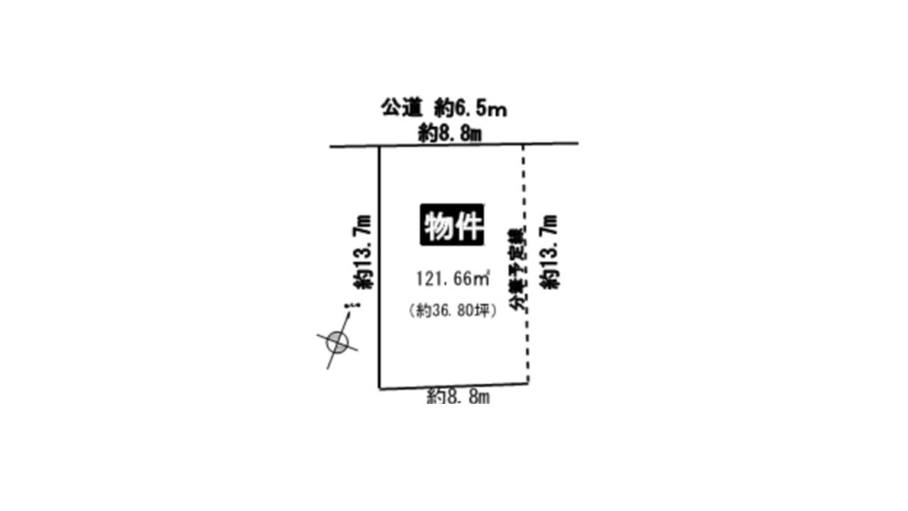 名古屋市名東区極楽三丁目　全2区画　西側 画像1
