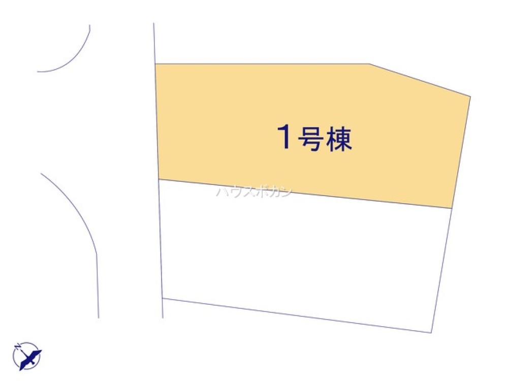 全2棟の1号棟区画図。土地面積約57.7坪！