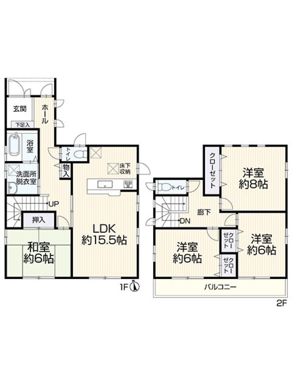 LDK約15.5帖！全居室収納付き4LDK◎