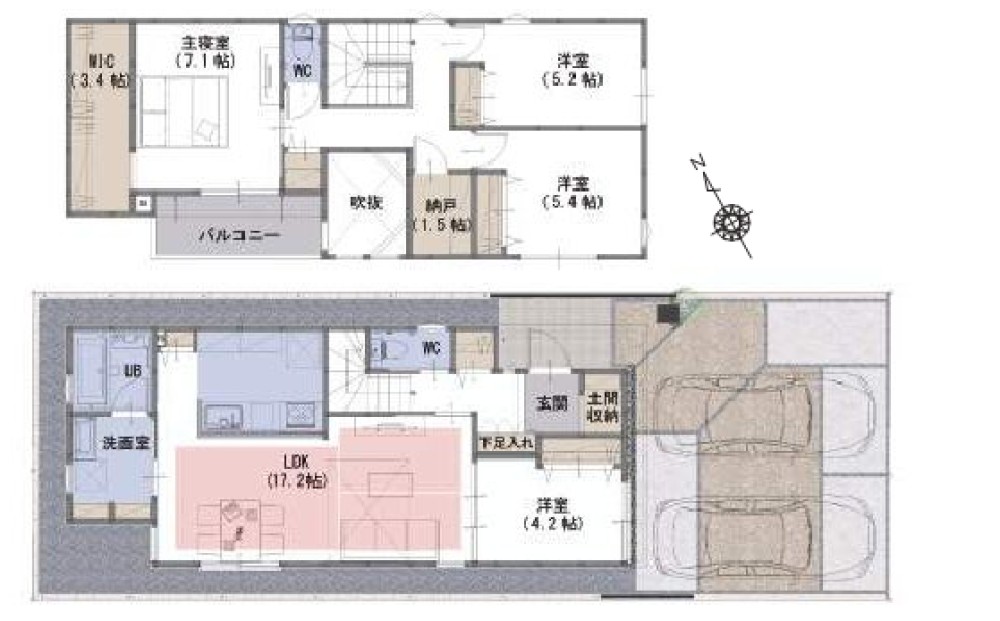 岡崎市宮地町　全3棟　B号棟 画像2