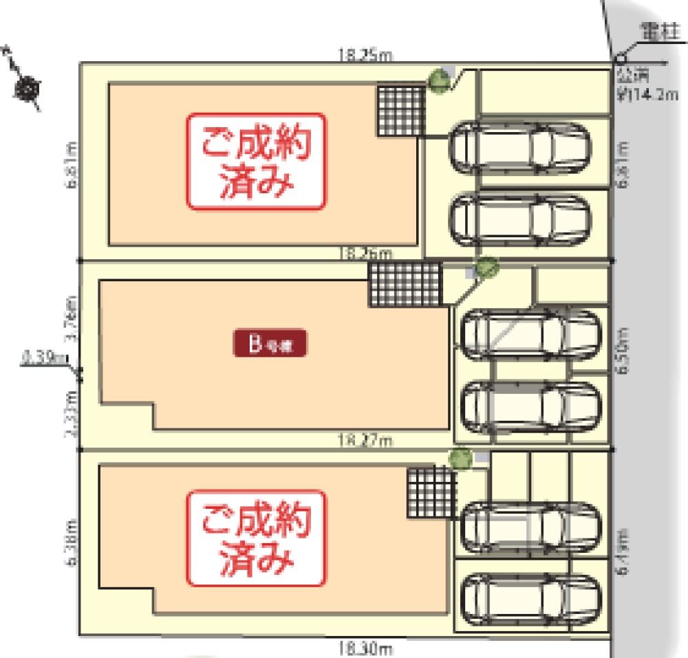 岡崎市宮地町　全3棟　B号棟 画像1