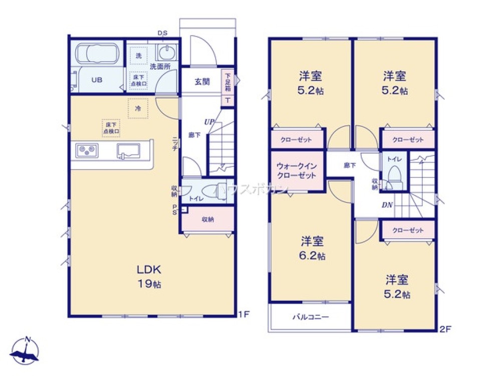 広々LDK19帖！全居室収納完備◎