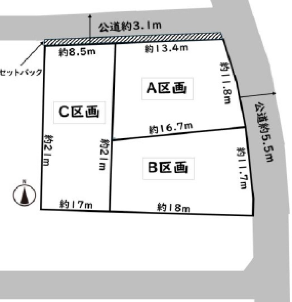 岡崎市福桶町　全3区画　A区画 画像1