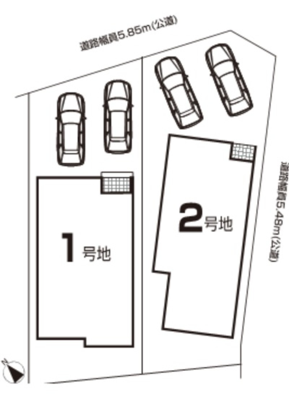 全2区画！各区画に駐車スペース2台分◎
