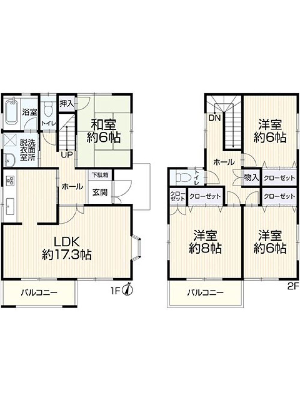LDK約17.3帖！全居室6帖以上の4LDK◎