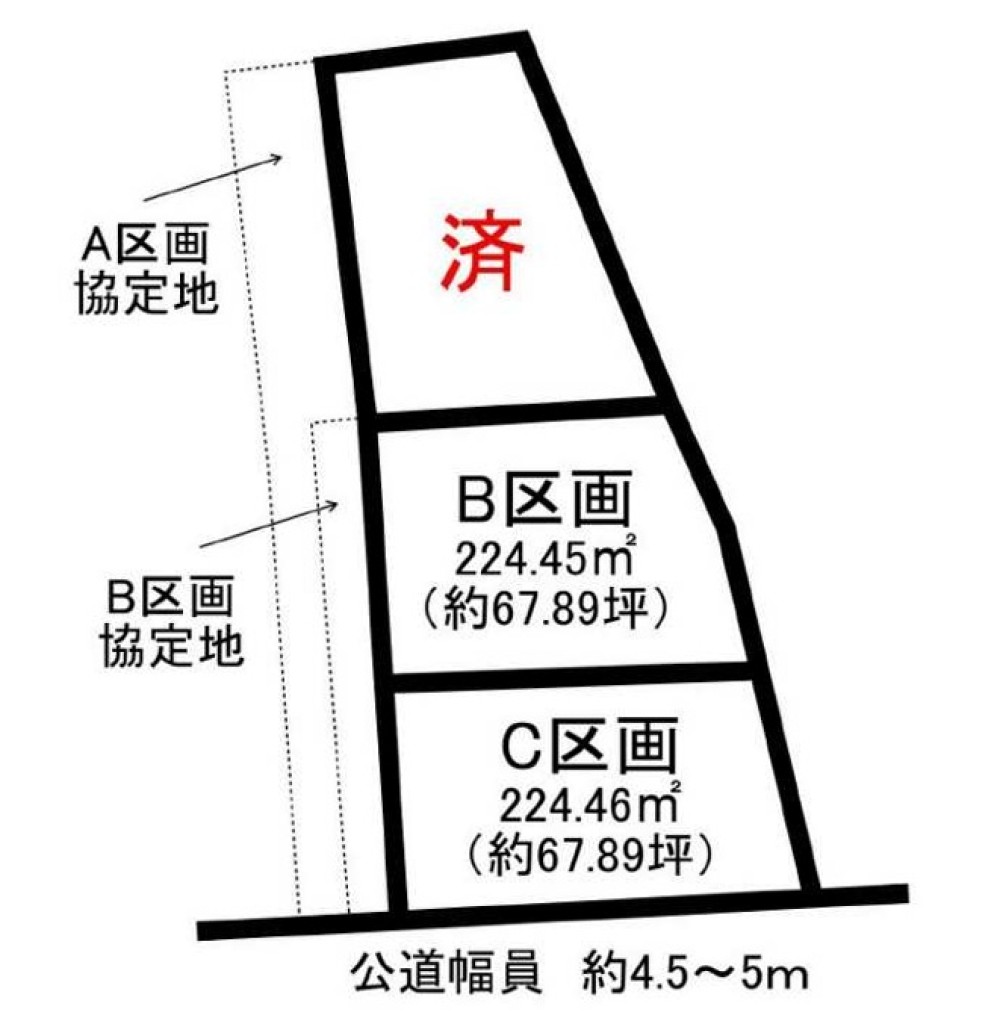 常滑市神明町一丁目　全3区画　B区画 画像1