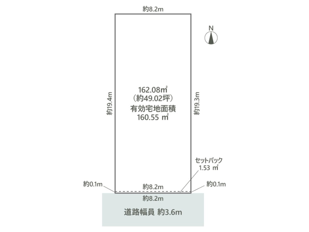 敷地面積49坪以上！駐車3台以上計画可能！