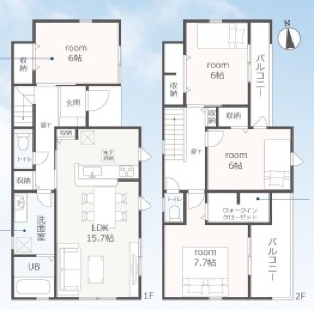 豊田市貝津町　全3棟　1号棟 画像2