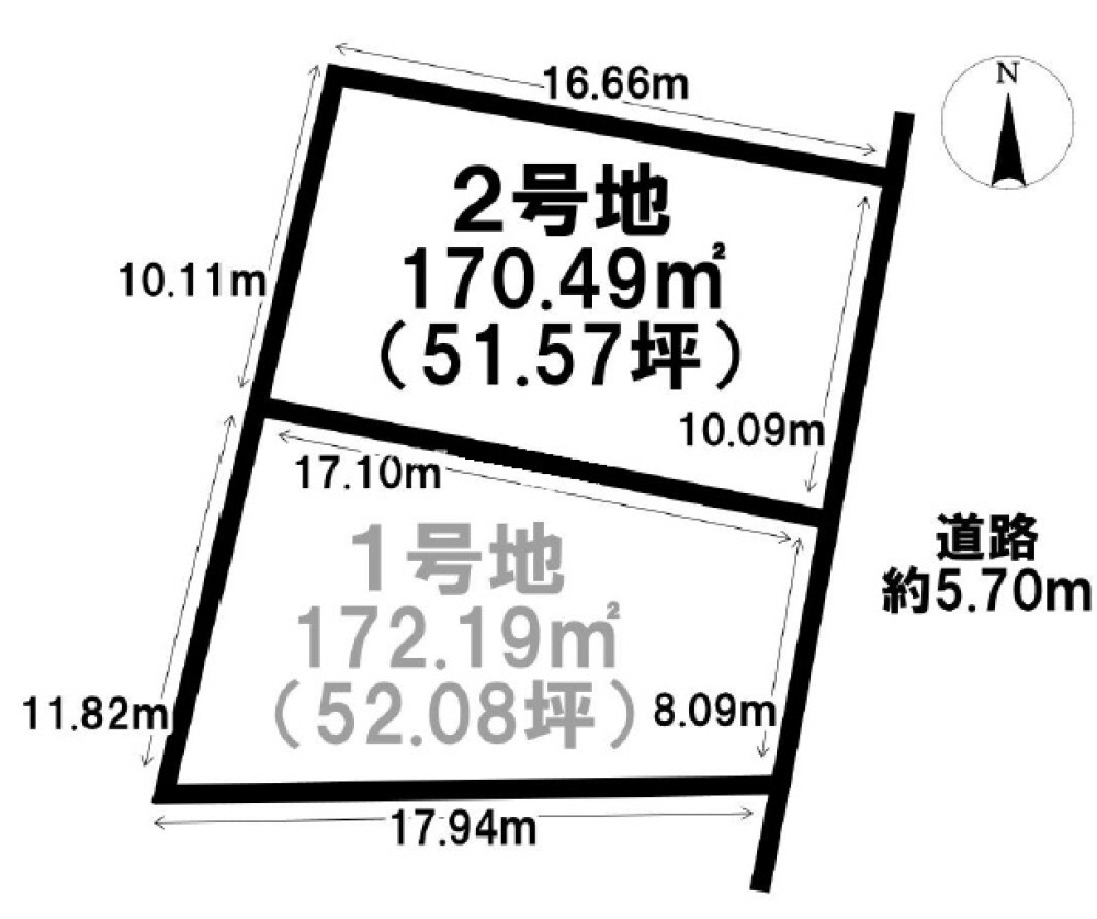 名古屋市天白区梅が丘四丁目　全2区画　2号地 画像1