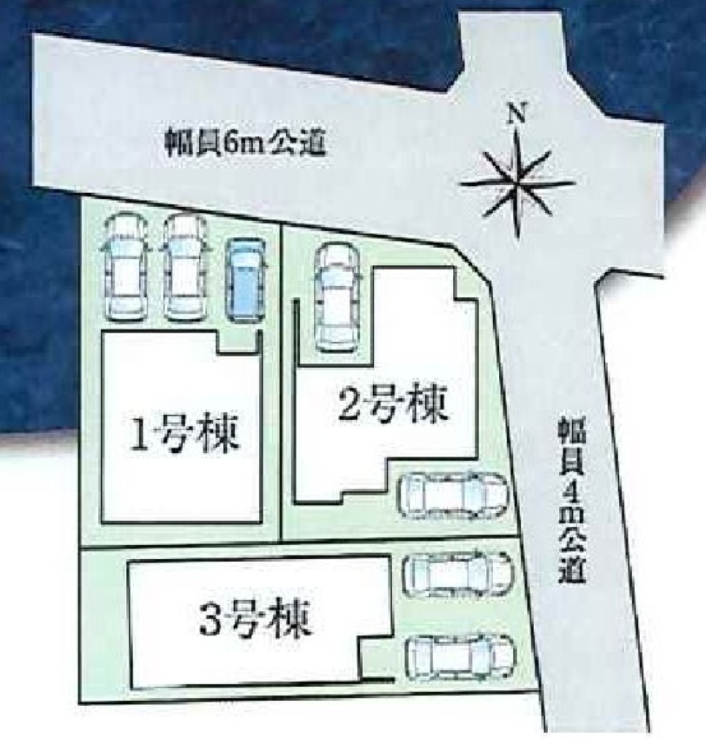 全3区画！各棟に駐車スペース付き◎