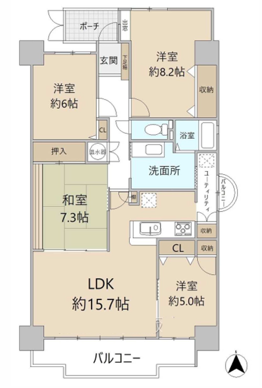 6階部分なので、眺望も良好です。