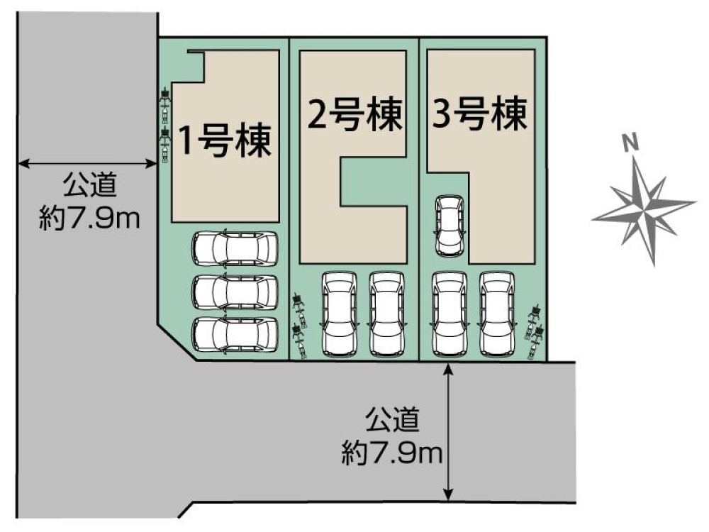 豊田市高上一丁目　全3棟　2号棟 画像1