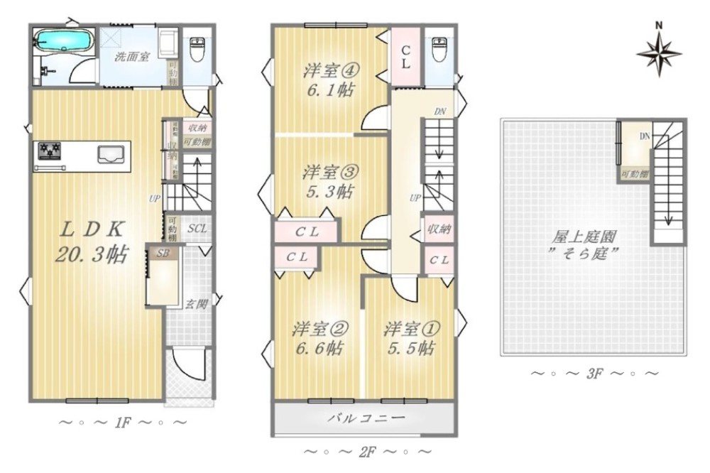 名古屋市中川区宗円町　全3棟　B号棟 画像1