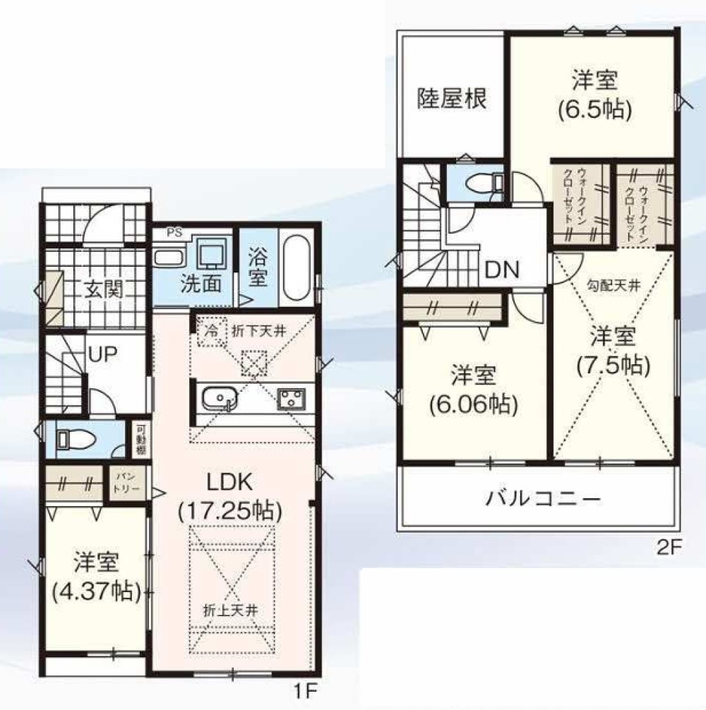 広々LDK17.25帖！4LDK+WICの間取り◎