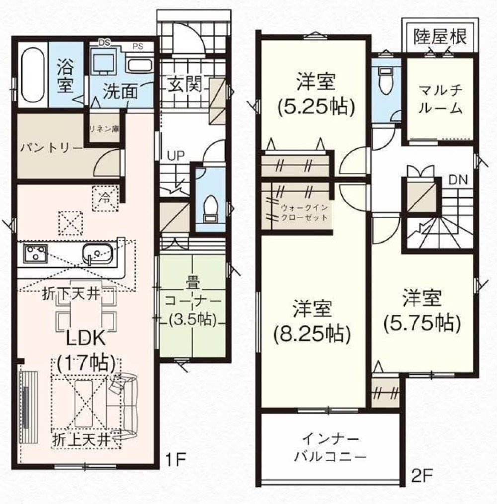 広々17帖LDK＋パントリー付きの間取り！