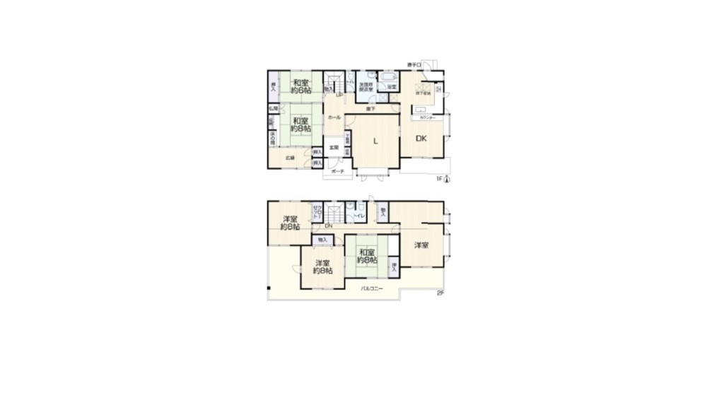 6LDKの広々とした2階建て間取り！