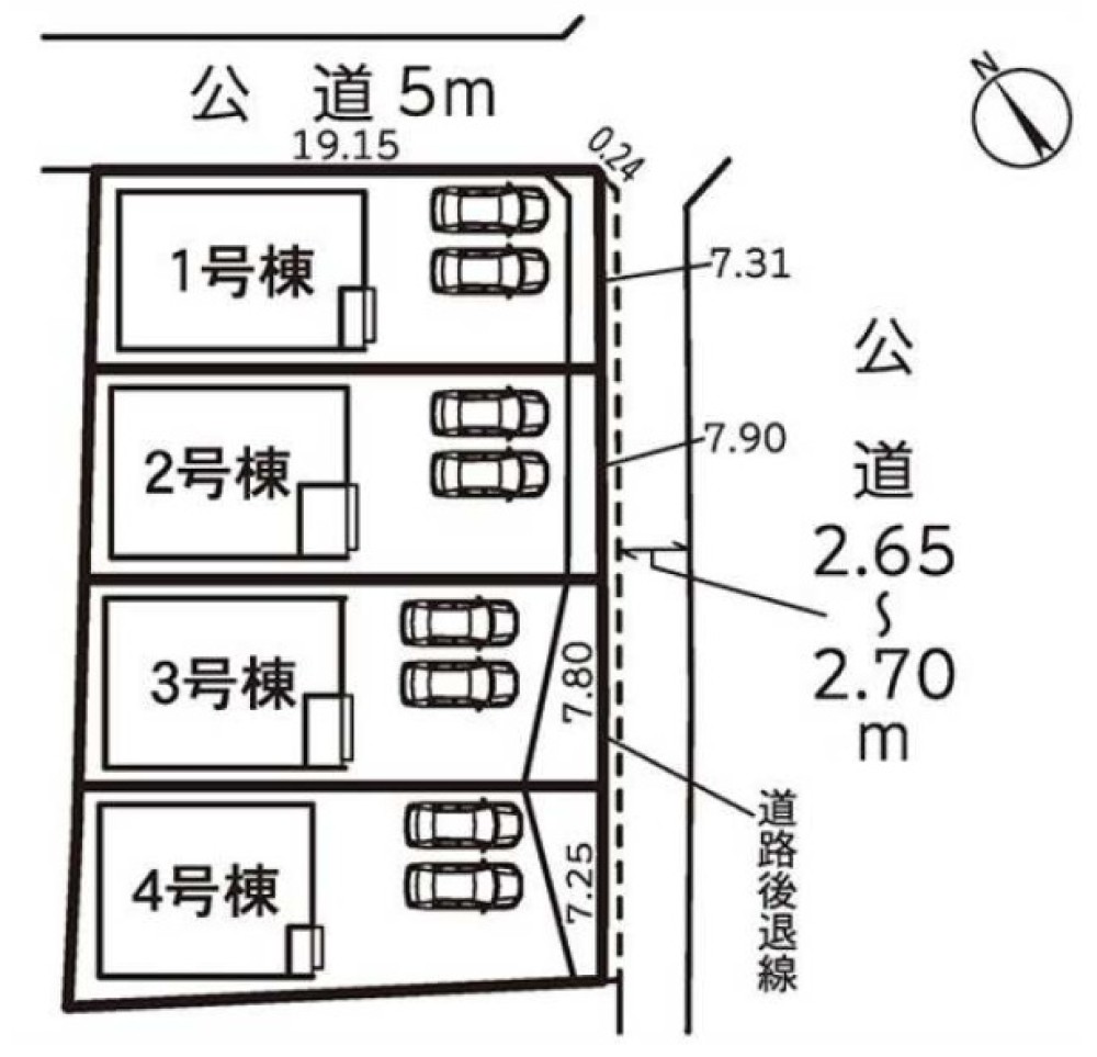 安城市赤松町　全4棟　1号棟 画像1