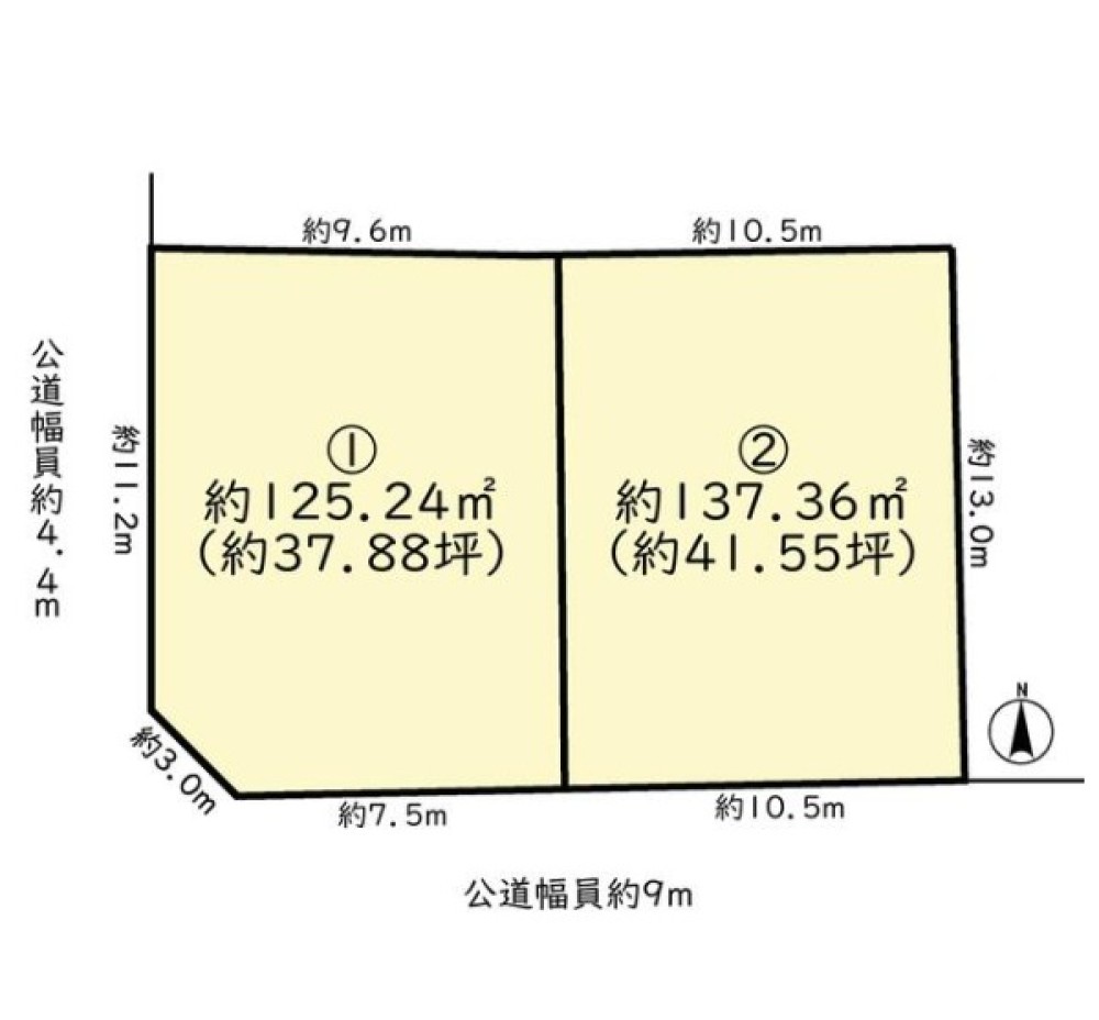 清須市土田二丁目　全2区画　1号地 画像1