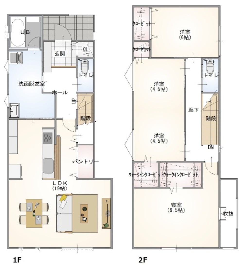 広々19帖LDK＋パントリー付きの4LDK！