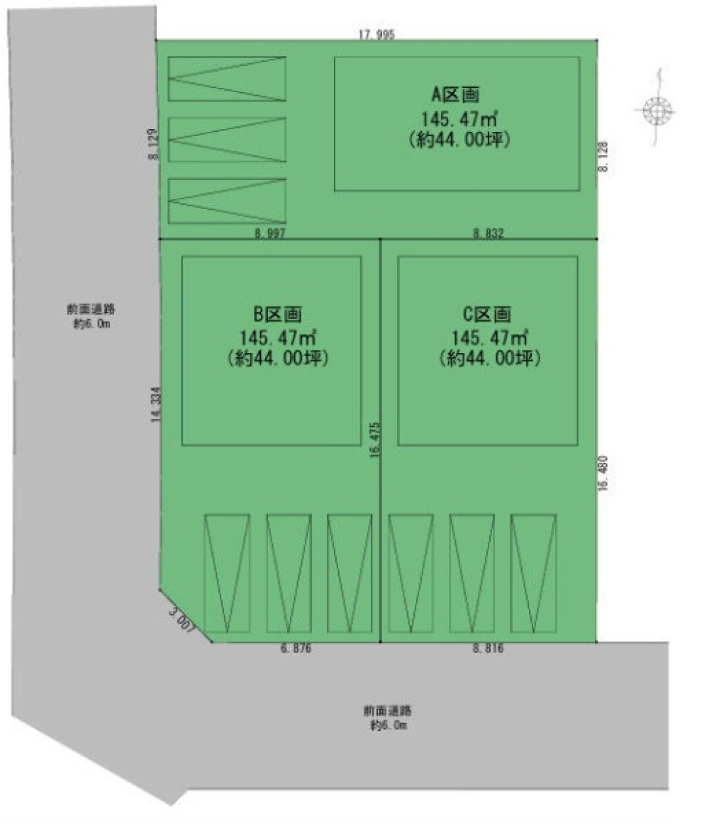 名古屋市守山区上志段味　全3区画　B区画 画像1